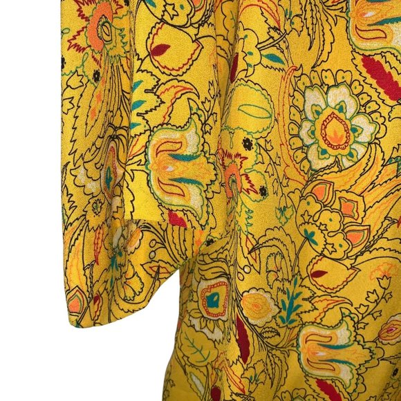 CHAUS New York Yellow Designer Blouse New Size M - Picture 7 of 12